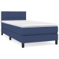 vidaXL Cama box spring con colchón tela azul 100x200 cm vidaXL Cama box spring con colchón tela azul 100x200 cm