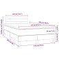 vidaXL Cama box spring con colchón tela gris claro 120x200 cm