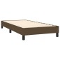 vidaXL Cama box spring con colchón tela marrón oscuro 100x200 cm vidaXL Cama box spring con colchón tela marrón oscuro 100x200 cm