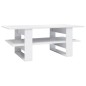 vidaXL Mesa de centro de aglomerado blanco con brillo 110x55x42 cm vidaXL Mesa de centro de aglomerado blanco con brillo 110x55x42 cm