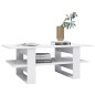 vidaXL Mesa de centro de aglomerado blanco con brillo 110x55x42 cm vidaXL Mesa de centro de aglomerado blanco con brillo 110x55x42 cm