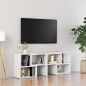 vidaXL Mueble de TV madera contrachapada blanco brillante 104x30x52 cm