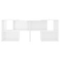 vidaXL Mueble de TV madera contrachapada blanco brillante 104x30x52 cm