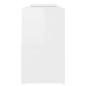 vidaXL Mueble de TV madera contrachapada blanco brillante 104x30x52 cm
