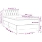 vidaXL Cama box spring con colchón tela gris claro 90x200 cm vidaXL Cama box spring con colchón tela gris claro 90x200 cm
