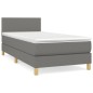 vidaXL Cama box spring con colchón tela gris oscuro 90x200 cm vidaXL Cama box spring con colchón tela gris oscuro 90x200 cm