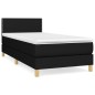 vidaXL Cama box spring con colchón tela negro 80x200 cm vidaXL Cama box spring con colchón tela negro 80x200 cm