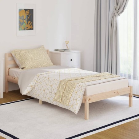vidaXL Estructura de cama de madera maciza de pino 90x200 cm