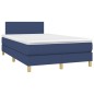 vidaXL Cama box spring con colchón tela azul 120x200 cm vidaXL Cama box spring con colchón tela azul 120x200 cm
