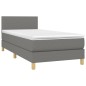 vidaXL Cama box spring con colchón tela gris oscuro 90x190 cm vidaXL Cama box spring con colchón tela gris oscuro 90x190 cm