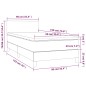 vidaXL Cama box spring con colchón tela gris oscuro 90x190 cm vidaXL Cama box spring con colchón tela gris oscuro 90x190 cm