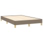 vidaXL Cama box spring con colchón tela gris taupe 120x200 cm vidaXL Cama box spring con colchón tela gris taupe 120x200 cm