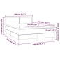 vidaXL Cama box spring con colchón tela marrón oscuro 140x200 cm vidaXL Cama box spring con colchón tela marrón oscuro 140x200 cm