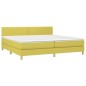 vidaXL Cama box spring con colchón tela verde 200x200 cm vidaXL Cama box spring con colchón tela verde 200x200 cm