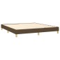 vidaXL Cama box spring con colchón tela marrón oscuro 180x200 cm vidaXL Cama box spring con colchón tela marrón oscuro 180x200 cm