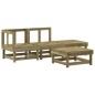 vidaXL Juego de muebles de jardín 4 pzas madera de pino impregnada vidaXL Juego de muebles de jardín 4 pzas madera de pino impregnada