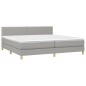 vidaXL Cama box spring con colchón tela gris claro 200x200 cm vidaXL Cama box spring con colchón tela gris claro 200x200 cm