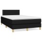 vidaXL Cama box spring con colchón tela negro 120x200 cm vidaXL Cama box spring con colchón tela negro 120x200 cm