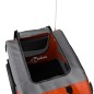 vidaXL Remolque de bicicleta mascotas hierro tela Oxford naranja negro