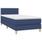 vidaXL Cama box spring con colchón tela azul 90x190 cm vidaXL Cama box spring con colchón tela azul 90x190 cm