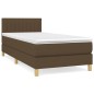 vidaXL Cama box spring con colchón tela marrón oscuro 90x200 cm vidaXL Cama box spring con colchón tela marrón oscuro 90x200 cm