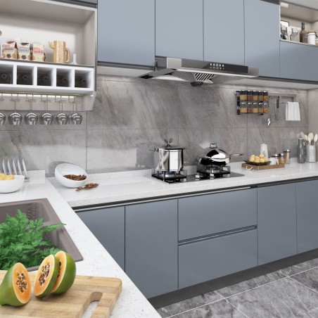 vidaXL Láminas autoadhesivas muebles PVC gris 500x90 cm