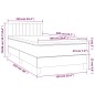 vidaXL Cama box spring con colchón tela gris taupe 100x200 cm