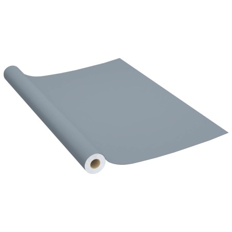 vidaXL Láminas autoadhesivas muebles PVC gris 500x90 cm