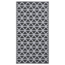 vidaXL Alfombra de exterior PP negro 190x290 cm