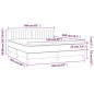 vidaXL Cama box spring con colchón tela marrón oscuro 160x200 cm vidaXL Cama box spring con colchón tela marrón oscuro 160x200 cm