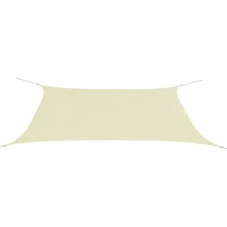 vidaXL Toldo de vela rectangular tela Oxford color crema 4x6 m 