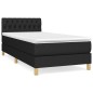 vidaXL Cama box spring con colchón tela negro 80x200 cm vidaXL Cama box spring con colchón tela negro 80x200 cm