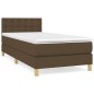 vidaXL Cama box spring con colchón tela marrón oscuro 100x200 cm vidaXL Cama box spring con colchón tela marrón oscuro 100x200 cm