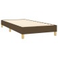 vidaXL Cama box spring con colchón tela marrón oscuro 100x200 cm vidaXL Cama box spring con colchón tela marrón oscuro 100x200 cm