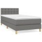vidaXL Cama box spring con colchón tela gris oscuro 90x190 cm vidaXL Cama box spring con colchón tela gris oscuro 90x190 cm