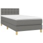 vidaXL Cama box spring con colchón tela gris oscuro 90x190 cm vidaXL Cama box spring con colchón tela gris oscuro 90x190 cm
