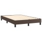 vidaXL Cama box spring con colchón cuero sintético marrón 120x200 cm