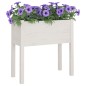 vidaXL Jardineras 2 uds madera maciza de pino blanco 70x31x70 cm