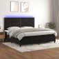 vidaXL Cama box spring colchón y LED terciopelo negro 200x200 cm vidaXL Cama box spring colchón y LED terciopelo negro 200x200 cm