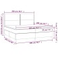vidaXL Cama box spring colchón y LED terciopelo negro 200x200 cm vidaXL Cama box spring colchón y LED terciopelo negro 200x200 cm