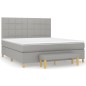 vidaXL Cama box spring con colchón tela gris claro 160x200 cm vidaXL Cama box spring con colchón tela gris claro 160x200 cm