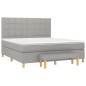 vidaXL Cama box spring con colchón tela gris claro 160x200 cm vidaXL Cama box spring con colchón tela gris claro 160x200 cm