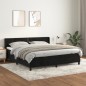 vidaXL Cama box spring con colchón terciopelo negro 160x200 cm vidaXL Cama box spring con colchón terciopelo negro 160x200 cm