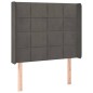 vidaXL Cama box spring colchón y LED terciopelo gris oscuro 100x200 cm vidaXL Cama box spring colchón y LED terciopelo gris oscuro 100x200 cm