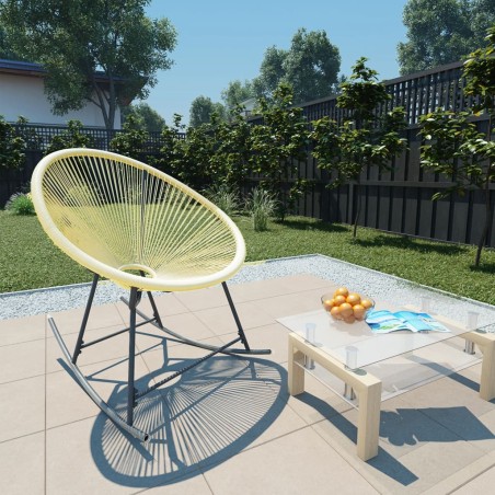 vidaXL Silla de jardín Acapulco ratán sintético beige