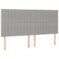 vidaXL Cama box spring colchón y luces LED tela gris claro 180x200 cm vidaXL Cama box spring colchón y luces LED tela gris claro 180x200 cm