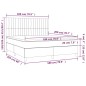 vidaXL Cama box spring colchón y luces LED tela gris claro 180x200 cm vidaXL Cama box spring colchón y luces LED tela gris claro 180x200 cm