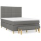 vidaXL Cama box spring con colchón tela gris oscuro 140x200 cm vidaXL Cama box spring con colchón tela gris oscuro 140x200 cm