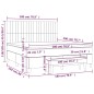 vidaXL Cama box spring con colchón terciopelo gris oscuro 180x200 cm