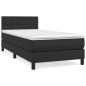 vidaXL Cama box spring con colchón cuero sintético negro 90x190 cm